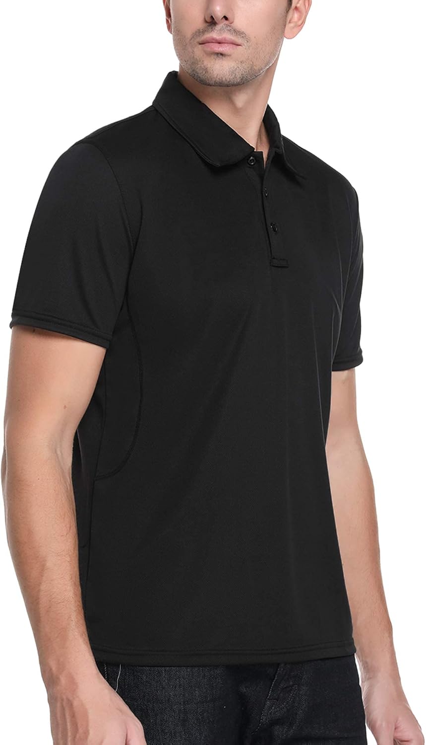 Sykooria Men's Long Sleeve Polo Shirts Military Pullover Outdoor Goft T-Shirt Army Top Tee Shirt: Clothing