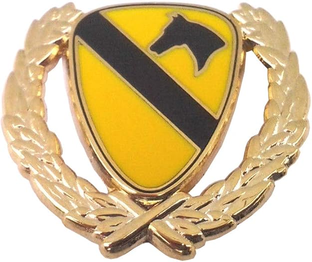 1ST Cavalry with Wreath Military Veteran US Army Hat Pin