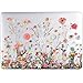 iDOO Soft Touch Plastic Hard Case for MacBook Air 13 inch Model A1369 and A1466 - Plants and Flowers