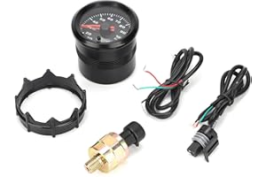Oil Pressure Gauge 52mm 2in Digital Display with Stepper Motor Universal Fit for Most Vehicles