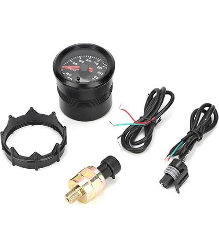 Auto Meter Öldruckprüfer Phantom II 7521 – Mechanisches Öldruckmessgerät Mit Weißer LED-Beleuchtung