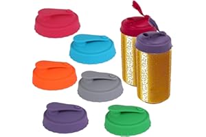 Gewaha 6Pcs Pop Can Lids Cover, Silicone Protector, Reusable Toppers for Soda, Coke, Beer, Energy Drink, Juice Cans