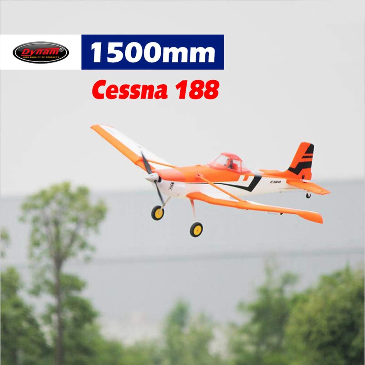 DYNAM RC Airplane Cessna 188 Orange 
