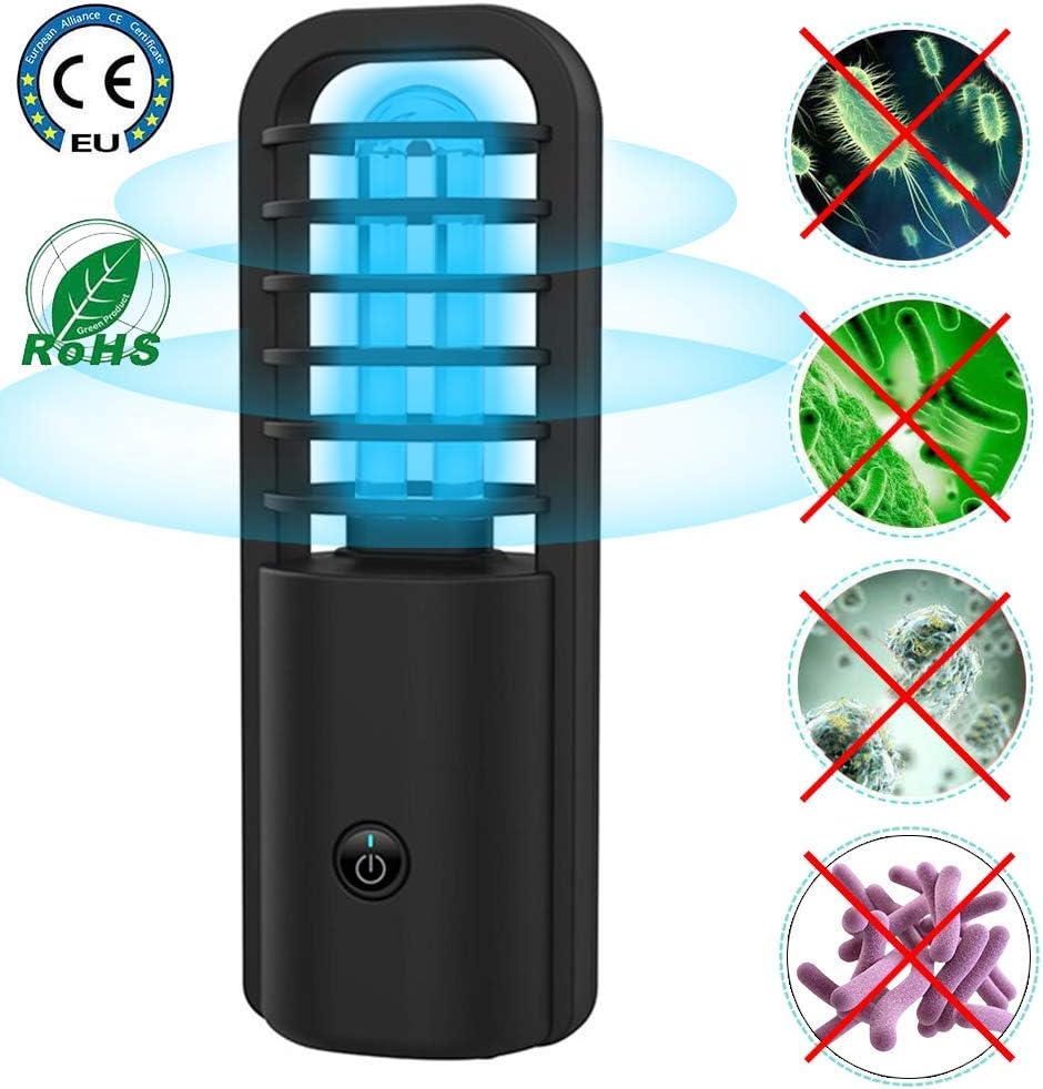 UV Sterilization Lamp Integrated Ultraviolet Germicidal Lamp,99% Mobile Portable Sanitizer Disinfect Light