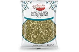 Handi Green Moong Dal Split (Split Mung Beans with Skin) Lentils 32oz 2lbs (0.9kg) ~ All Natural | Gluten Friendly | Non-GMO 