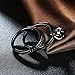 2PCS Black Gold Princess Cut CZ Wedding Engagement Band Bridal Rings Jewelry Set