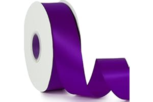 AONLSKH Purple 1-1/2" X 50 Yards Solid Color Satin Ribbon, Double Faced High Density Polyester Fabric Ribbon for Gifts Wrapping, Wedding, Party, Crafts, Hair Bows, Home DIY Decor Ornaments