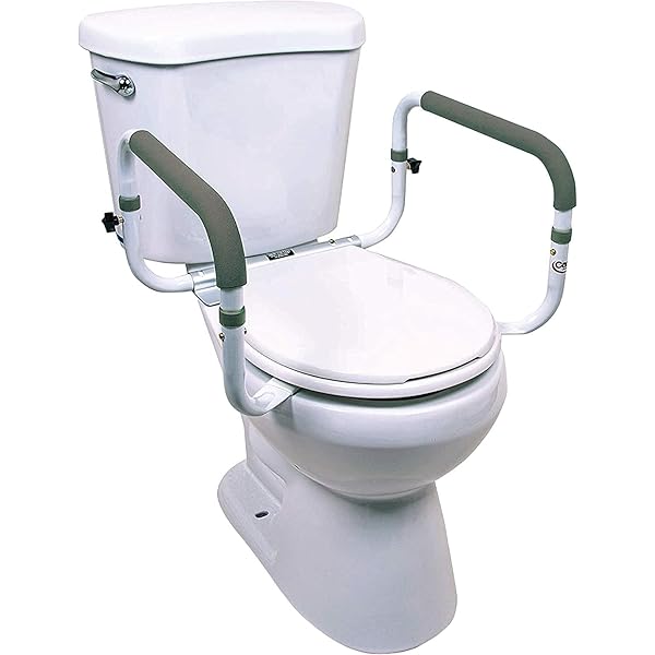 Vive Toilet Safety Rail Adjustable Grab Bar Compact Support Frame with