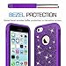 LeYi for iPhone SE Case(2016), iPhone 5 /iPhone 5S Case with Tempered Glass Screen Protector [2 Pack], Glitter Bling Girls Women Heavy Duty Protective Case for iPhone 5S/5/SE Purple
