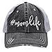BHW Mom Life Embroidered Trucker Style Baseball Cap Hat (White/Emb)