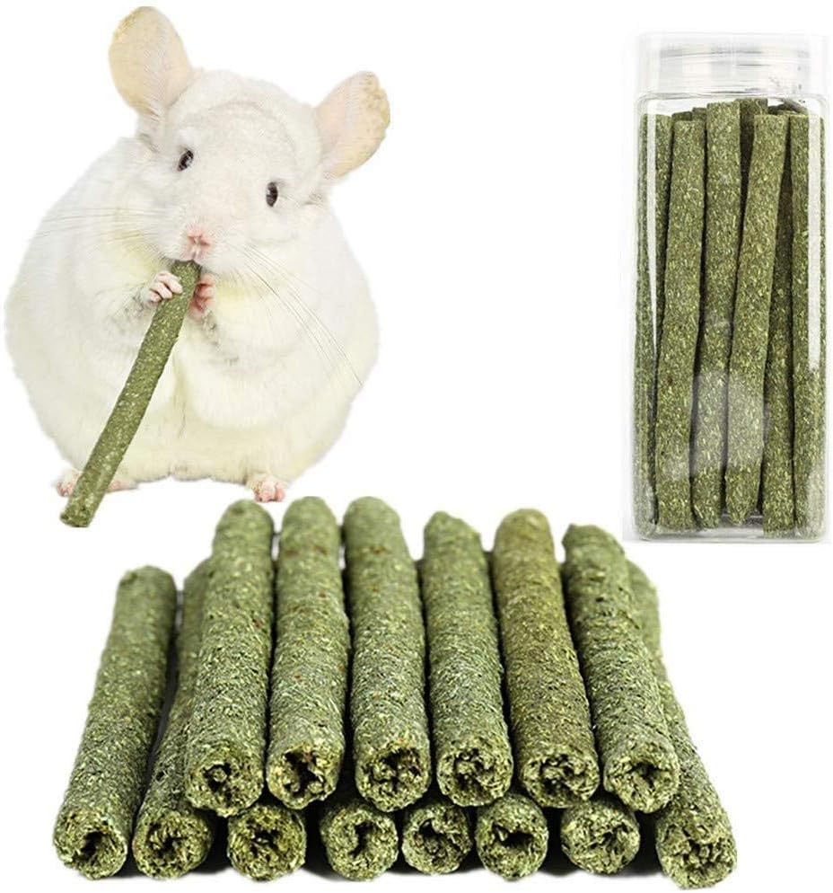 25 Pieces Natural Timothy Grass Small Pets Hay Chew Sticks Toy for
