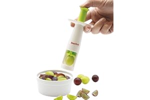 Starfrit Tot Quarter Cutter - Slices Grapes and Other Small Fruits into Quarters in One Quick Motion - Safe Snacking for Kids