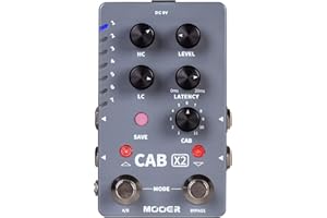 MOOER CAB X2 Dual Footswitch Cab Sim IR Loading Stereo Cabinet Simulation Pedal with 14 Presets Slots Supporting Software Edi