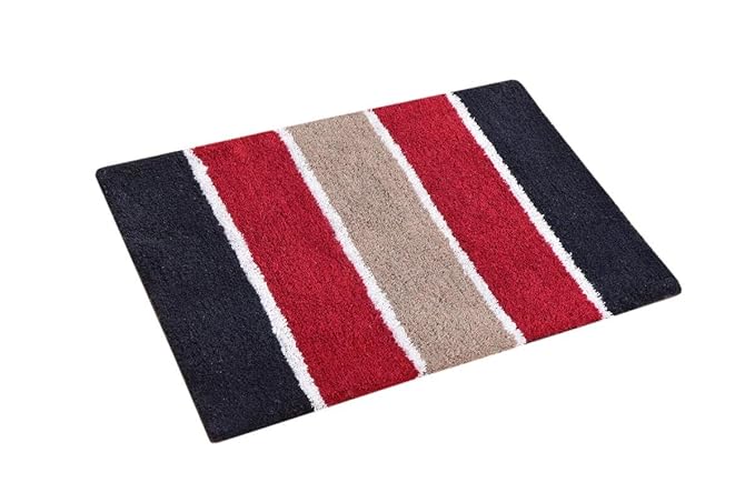 Generic Sahil Home Decor Pure Cotton Anti Skid Water Obsorbing Door Mat - 20 Inch x 30 Inch, Multi Color