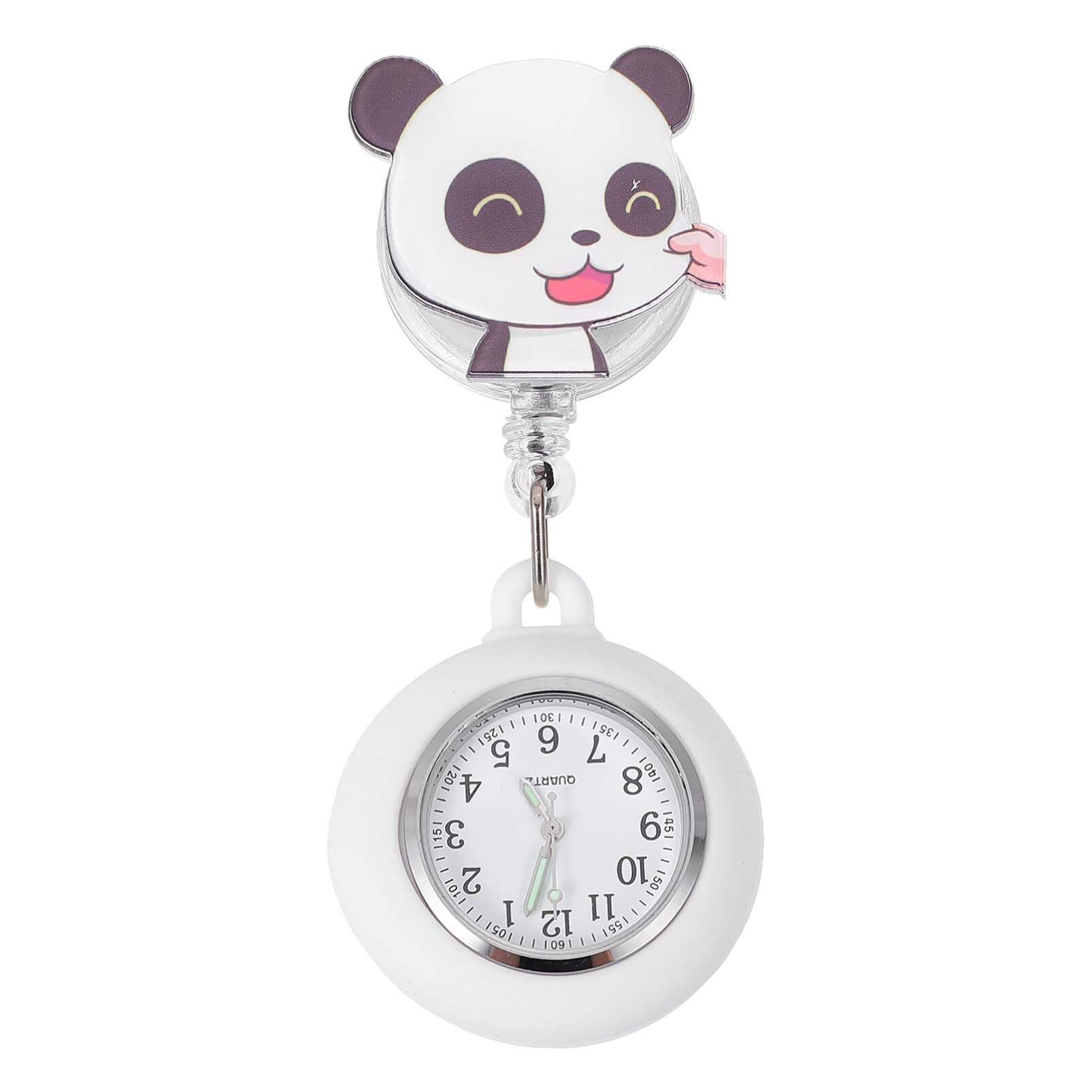 iplusmile 1Pc Panda Watch Retractable Pocket for Nursing Staff Fashionable Design Cute Cartoon Appearance Material