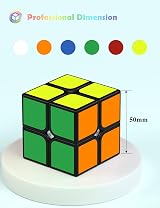 ROXENDA Speed Cube 2x2x2 Original Durable Sticker Vivid Colors view 2