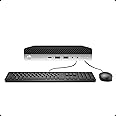 HP EliteDesk 800 G4 4CB30UT Mini Desktop (2.1 GHz Intel Core i5-8500T, 8 GB DDR4 SDRAM, 256 GB SSD, Windows 10 Pro) (Renewed)