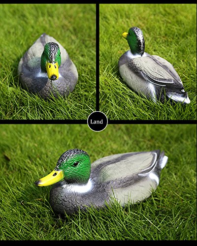 Home-organizer Tech 14 inch Hunting Bait Swimming Drake Duck Toy Figure Farm Mallard Duck Hunting Garden Decoration Floating Water (Male)