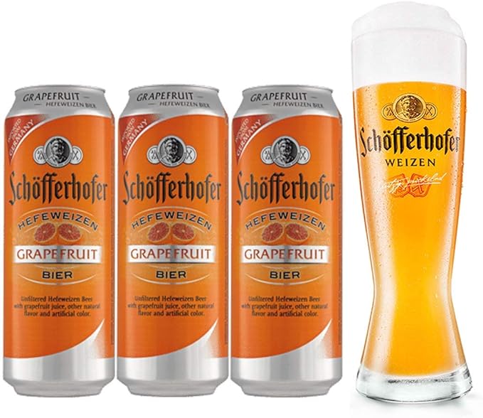 Schofferhoffer Grapefruit German Beer Gift Set with Branded Pint Glass