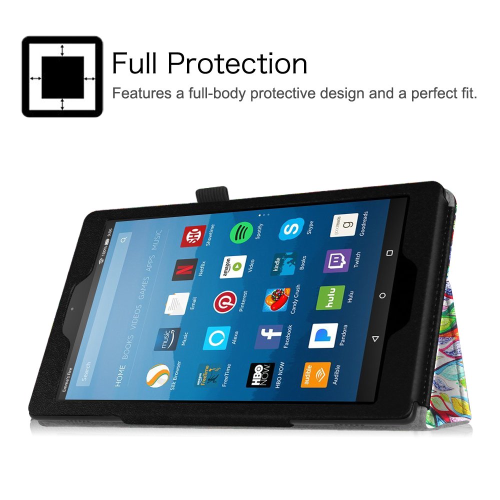 For New Amazon Fire HD 8 inch 2018 2017 Tablet Folio Case Cover Stand Wake Sleep eBay