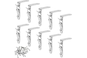 10 PCS Stainless Steel 90 Degree Spring Toggle Lock with Clasp Buckle Latch, Tool Box Door Hood Locks Latches, Cabinet Latch 