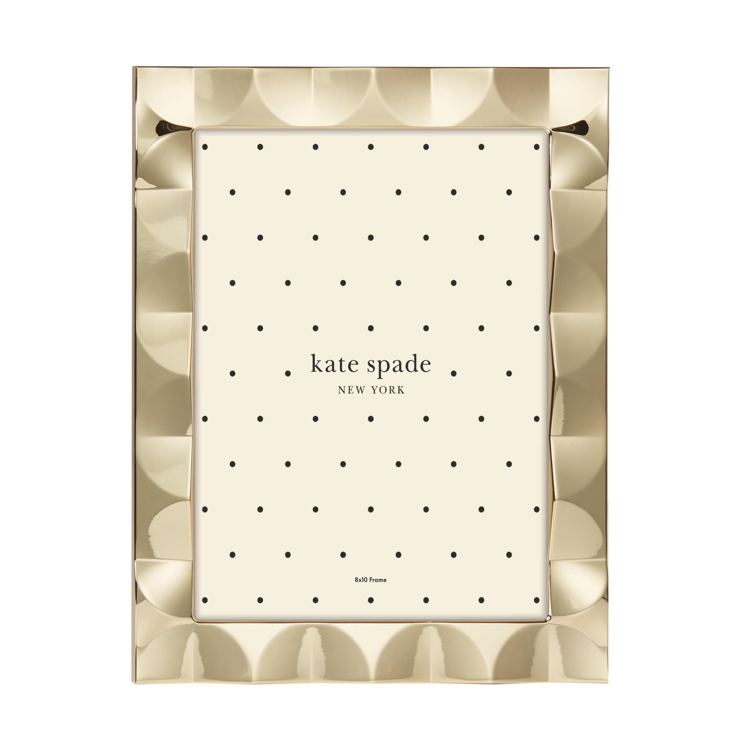 KATE SPADE Gold South Street 8" X 10" Scallop Frame, 1.80 LB