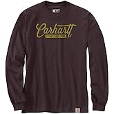 Carhartt Men's 106359 Loose Fit Heavyweight Long-Sleeve Script Graphic T-Shirt