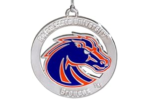 Fan Frenzy Gifts NCAA Boise State Broncos 2" Silver Ornament