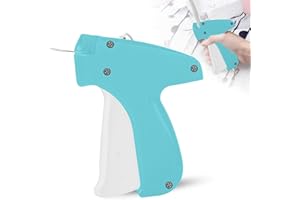 ITOPAN Stitch Gun for Clothes, Tagging Gun for Clothing Quick Fixes - Price Tag Gun with 6 Fine Needle, 1000 Black Fasteners & 1000 CadetBlue1+Ivory1