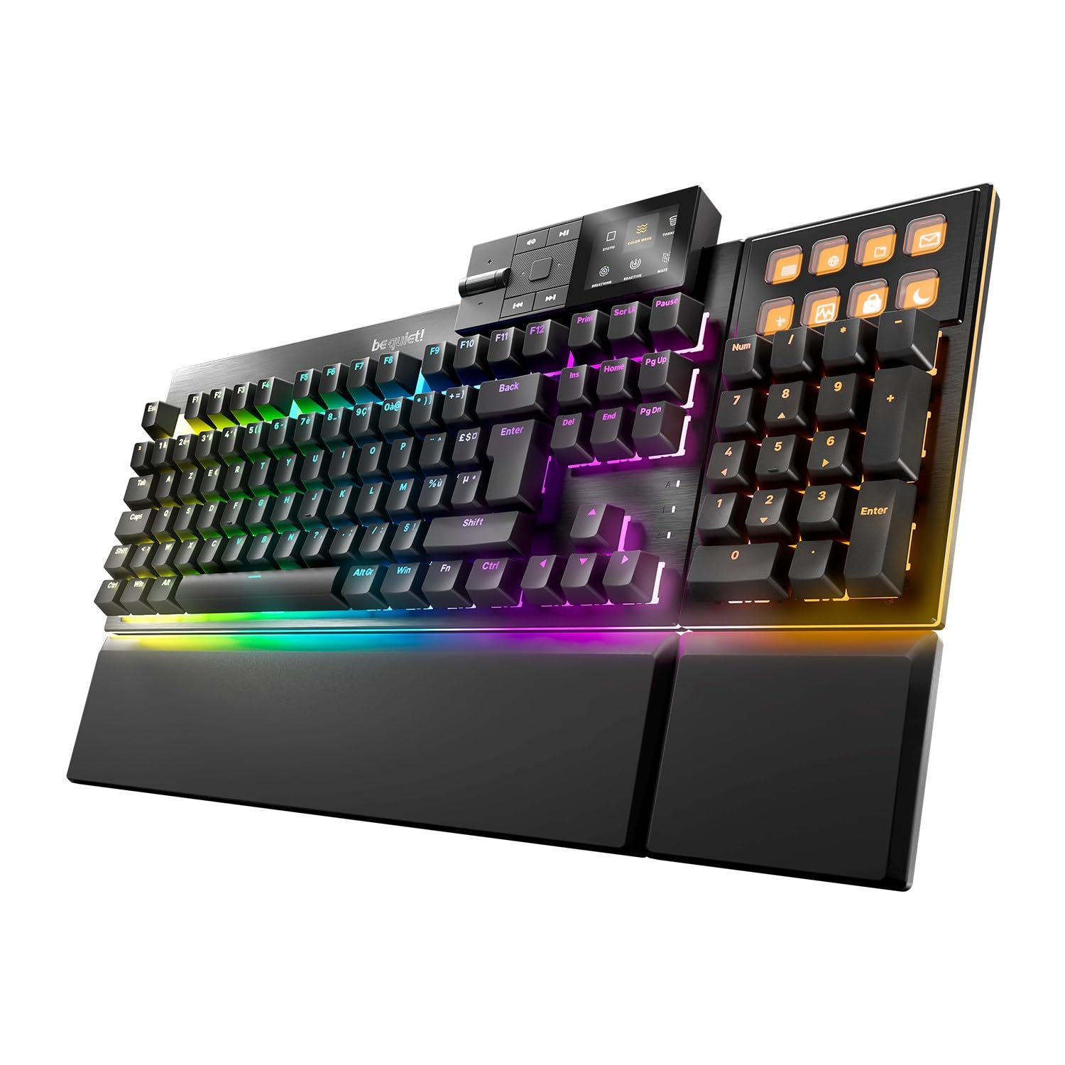 be quiet! Dark Mount Silent Linear DE ISO Gaming Tastatur, 8 Display-Caps