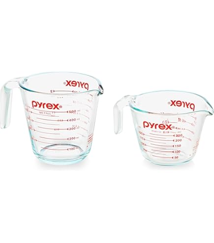 Amazon.com: Pyrex Prepware 2-Piece Glass Measuring Set, 1 and 2