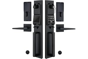 NEWBANG Smart Front Door Handleset with Keypad for Double Doors - Electronic Lockset with Dummy Set