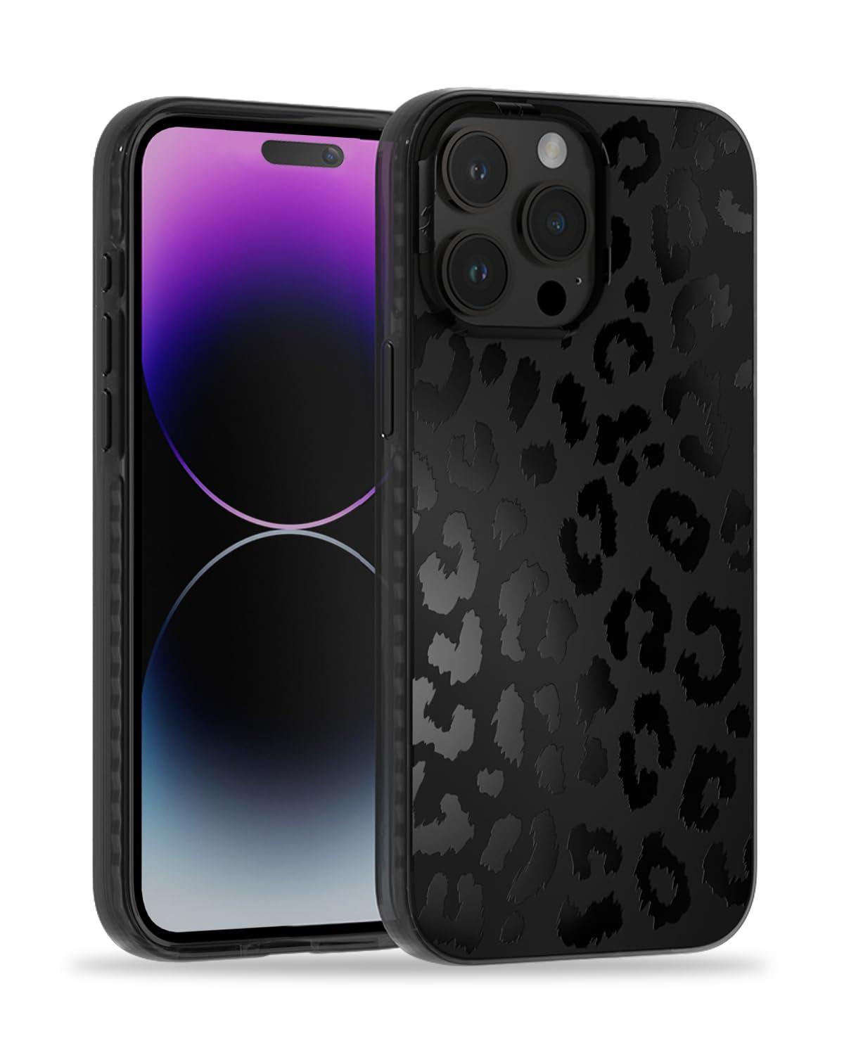 SCORPIFY for iPhone 15 Pro Case [Compatible with MagSafe] with Matte Black Leopard Cheetah Print Design, Cute Magnetic Phone Cover for Women Girls and Men, Slim Bumper with Stylish Pattern — image 1