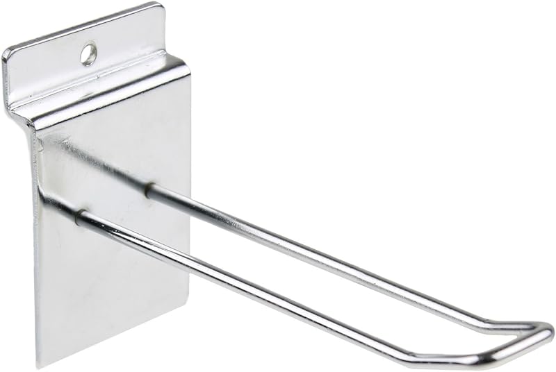 Display Stands Ltd Chrome 150mm Euro Hooks X 50 Slatwall Heavy Duty 6mm Wire