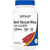 Nutricost Red Yeast Rice with CoQ10 1300mg, 120 Capsules, 60 Servings - Non-GMO, Gluten Free