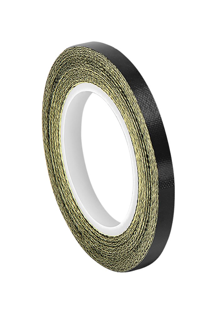TapeCase 0.25-5-SG56-06 (PK2) Black Anti-Static Fiberglass-PTFE Impregnated Fabric Tape SG56-06, 5 yd Length, 0.25" Width (Pack of 2)