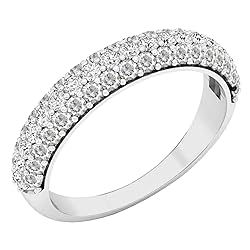 Dazzlingrock Collection 18K Round Lab Created White