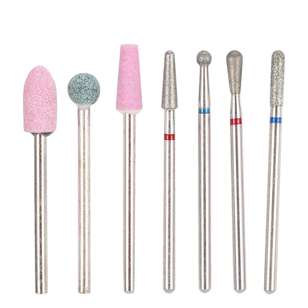 Nail Drill Bits Set, Nail Drill Kit, Nail Bits for Nail Drill, Drill Bits for Nails Nail Art Manicure Drill Bits Electric Manicure Grinding Head for Acrylic Gel Nails Cuticle Manicure (NO.01)