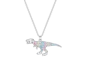 luomart Girls Dinosaur T-Rex Charm Necklace Jewelry Gift,Animal Lover Gifts Pendant for Women