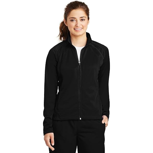SPORT-TEK Unisex Tricot Track Jacket, Black/Black, X-Large at