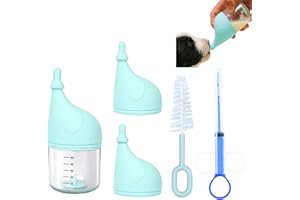 TMWUW 5 pcs Kitten Bottle Miracle Nipple for Kittens Anti-Choking Design for Newborn Kittens Puppies Small Animals (50ml)