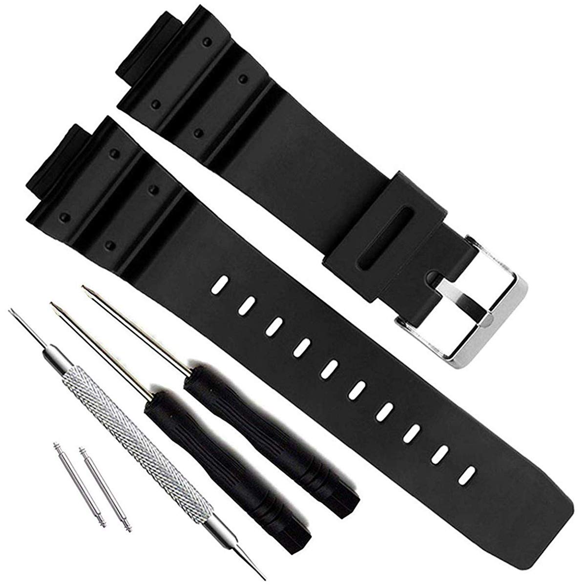 Natural Poly Urethane Replacement Watch Band Strap for Casio Mens G-Shock DW-5900 DW-6100 DW-6695 DW-6900 G-6900 GW-M5610 DW-5600E GW-6900 (J1)