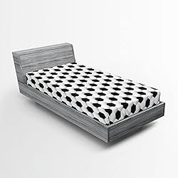 Lunarable Sports Fitted Sheet Set, Soccer Ball