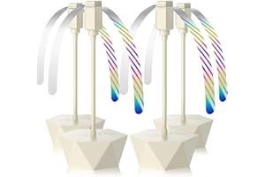 Grete Gotye Portable Battery Powered Fly Fans for Tables Up to 15 Hours Working Time, 4-Pack Indoor Outdoor Food Fan with Flexible Goose-Neck Blades for Home Restaurant Party Picnic Patio BBQ, Beige