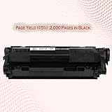 PP Black Toner Cartridge 12A Q2612A for HP LaserJet 1010 1012 3050 3055 M1005 view 3