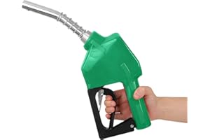DUKVI 3/4" NPT Automatic Fuel Nozzle, 3-Speed Auto Lock & Durable Aluminum Alloy, Self-Sealing and Automatic Shut Off Gas/Diesel Nozzle for Trucks, Gas Stations, Mechanics, Spout Size 13/16", Green