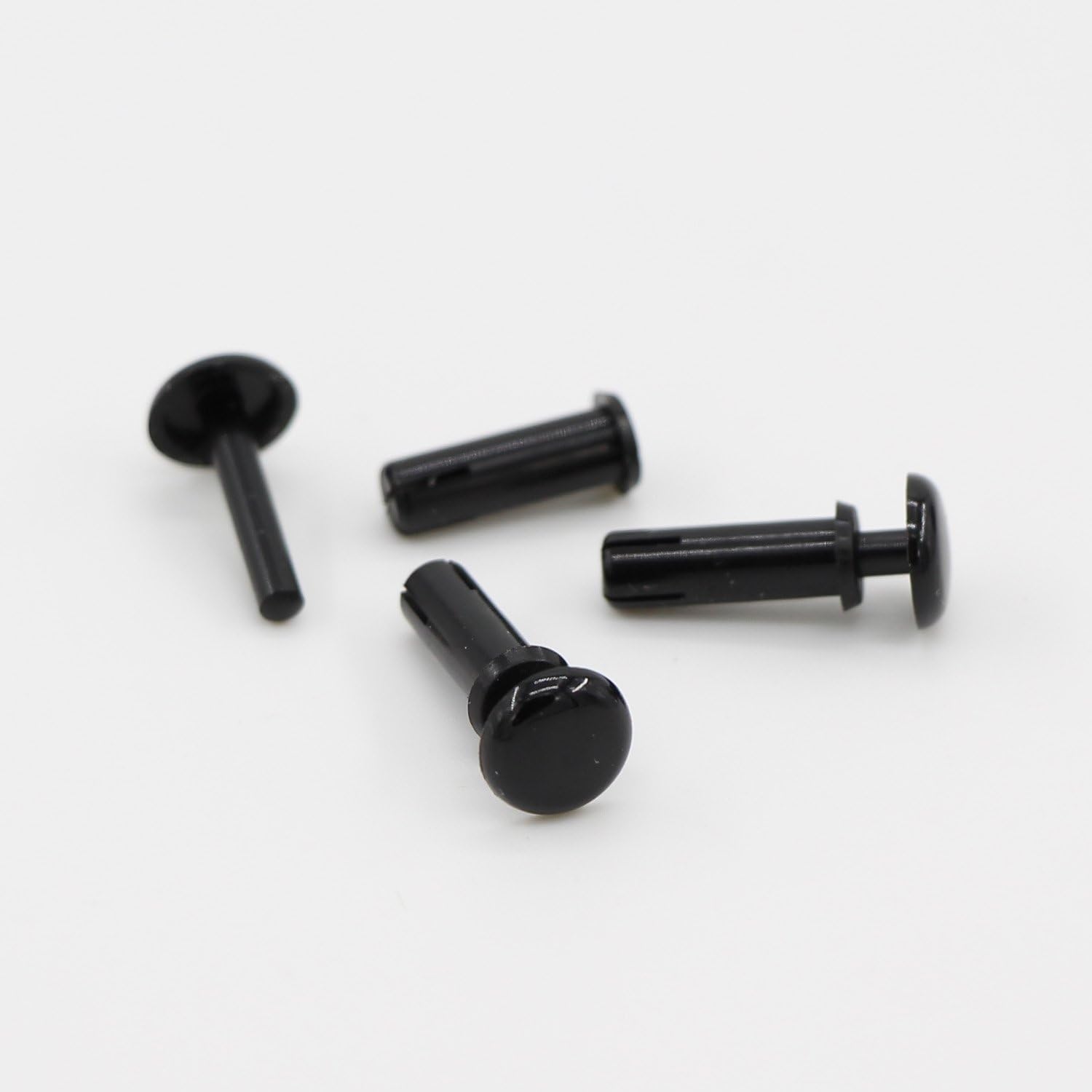 Yongcun Snap Rivets Fastener Clips Automotive Rivet Hole 3mm 4mm 5mm Nylon Black Pack of 100pcs SRC40120 (Hole4.0mm L12.0mm)