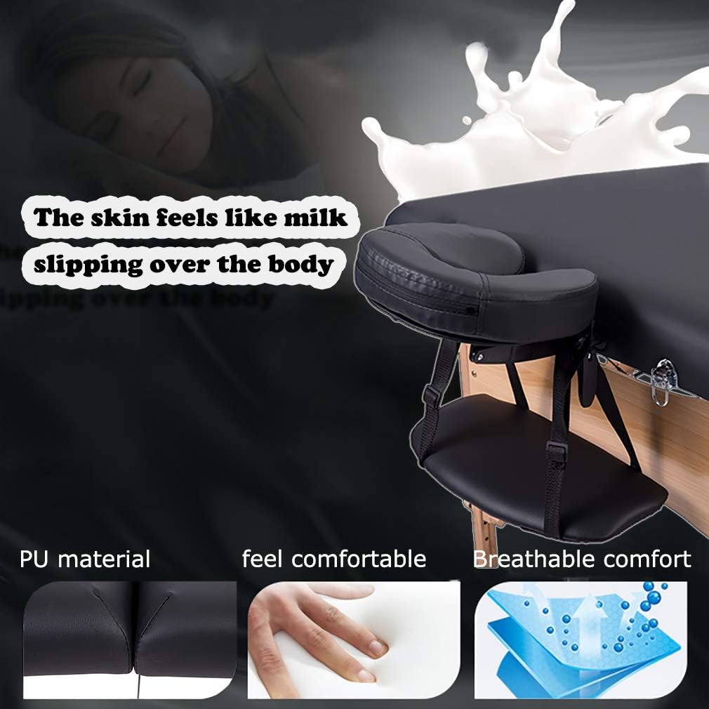 Massage Table Portable Massage Bed Spa Bed 73 Inches Long 28 Inchs Wide Hight Adjustable Massage Table 2 Folding Massage Bed Spa Bed Facial Cradle Salon Bed W/Carry Case: Health & Personal Care