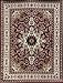 Oriental Traditional Isfahan Persian Area Rugs Burgundy Red 5'2 x 7'3