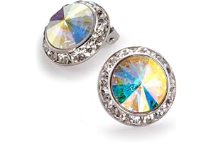 Star Light Crystal Jewelry | Crystal Clear and Crystal AB Rhinestone Clip On or Pierced Earrings for Dance, Pageant, Prom, Performance, Wedding